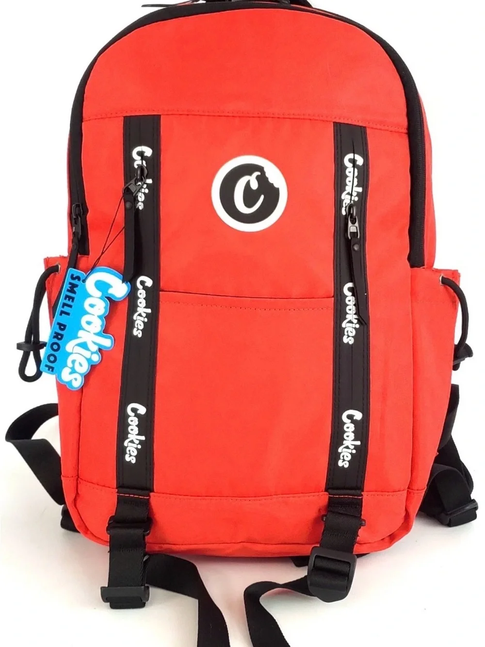 Cookies Red Unisex Smell Proof Backpack with Bold White Logo